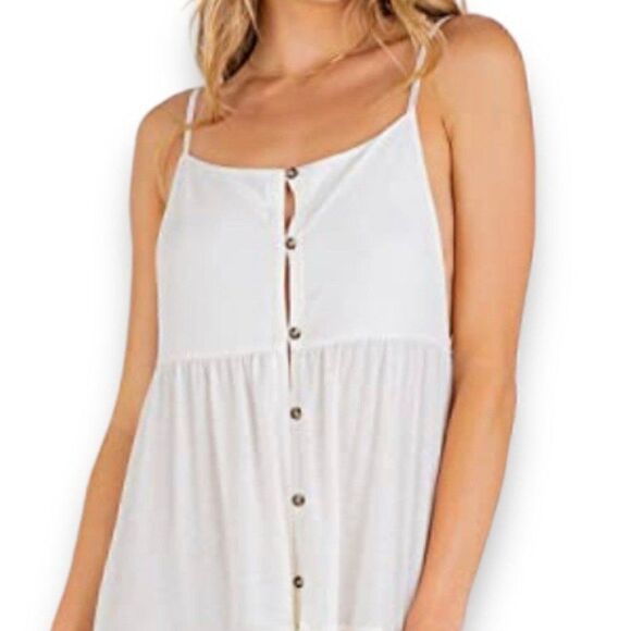 Hurley Solid Tiered Button Down Sundress - Picture 3 of 10